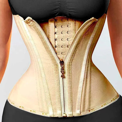 Fajas Colombianas Girdles Double Compression Vest Waist Trainer Corset with Zipper Hook Flat Belly Slimming Body Shapers