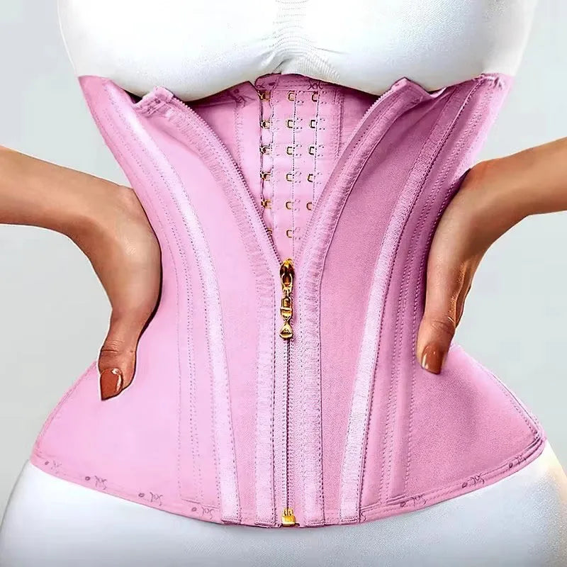 Fajas Colombianas Girdles Double Compression Vest Waist Trainer Corset with Zipper Hook Flat Belly Slimming Body Shapers